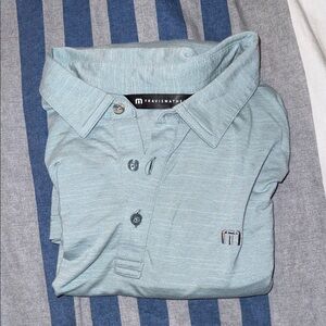 Travis Mathew Sky Blue Polo Shirt